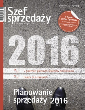 Szef Sprzedaży 23/2015 - Planowanie sprzedaży 2016