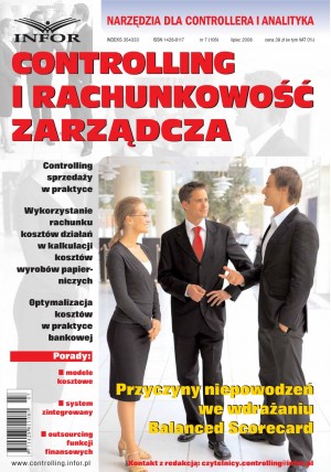 Controlling i Rachunkowość Zarządcza Wydanie 7/2008 - Controlling i Rachunkowość Zarządcza Wydanie 7/2008 -